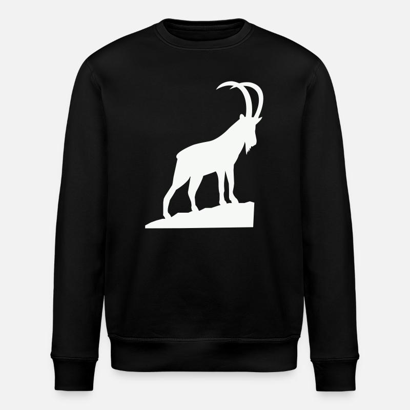 Alpine Bock Silhouette - Stanley/Stella ROLLER Unisex Organic Sweatshirt - black