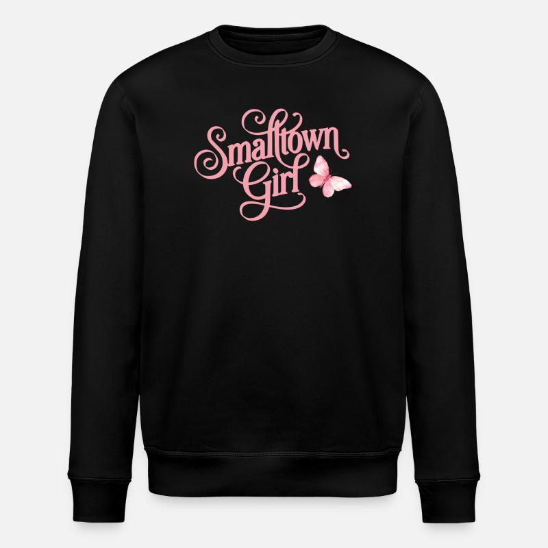 Kleinstadt-Mädchen-Schmetterling - Stanley/Stella Unisex Bio-Sweatshirt ROLLER - Schwarz
