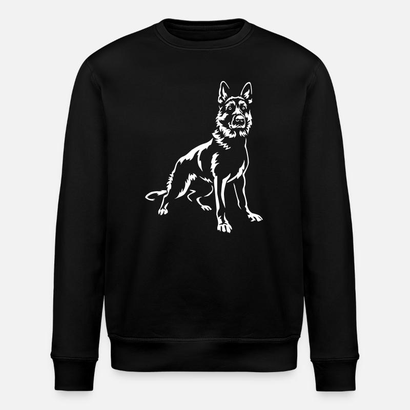 German Shepherd "Black Edition" - Stanley/Stella ROLLER Unisex Organic Sweatshirt - black