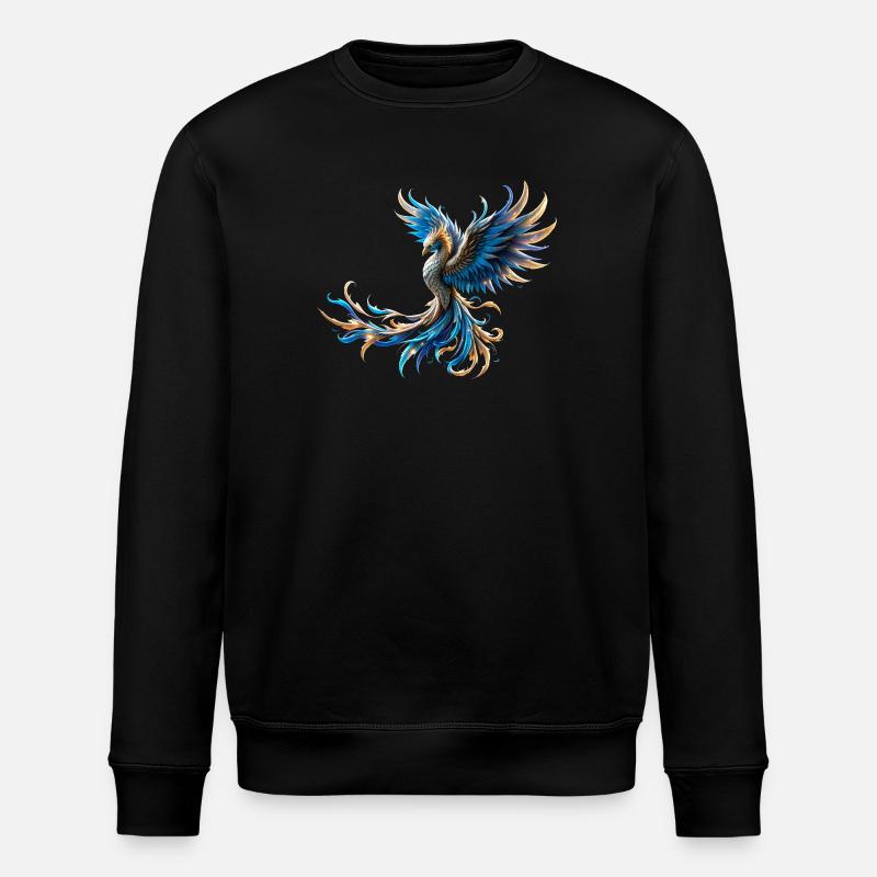 Fire Blue Phoenix - Stanley/Stella ROLLER Unisex Organic Sweatshirt - black