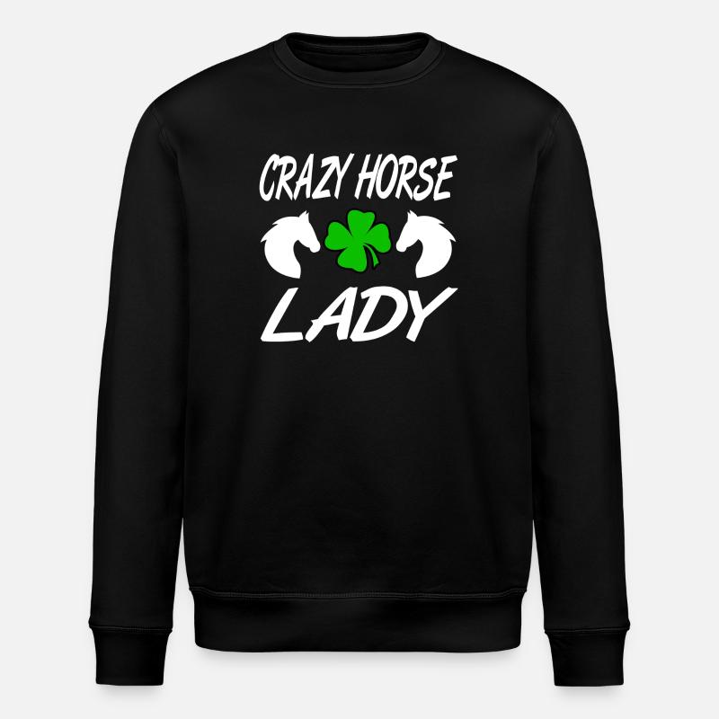 horses - Stanley/Stella ROLLER Unisex Organic Sweatshirt - black