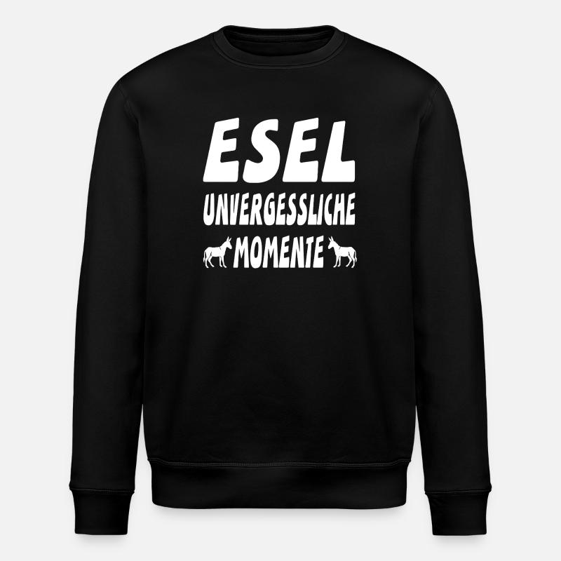 Esel - Stanley/Stella Unisex Bio-Sweatshirt ROLLER - Schwarz
