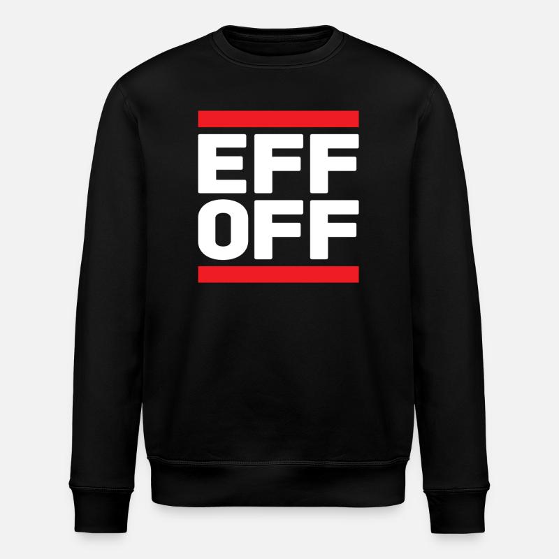Slogan in Rot-Weiß - Stanley/Stella Unisex Bio-Sweatshirt ROLLER - Schwarz