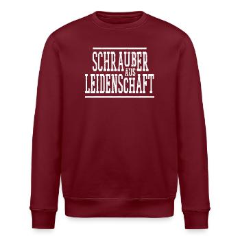 Profi Schrauber - Stanley/Stella Unisex Bio-Sweatshirt ROLLER - Burgunderrot - Vorne - Nik (191cm)