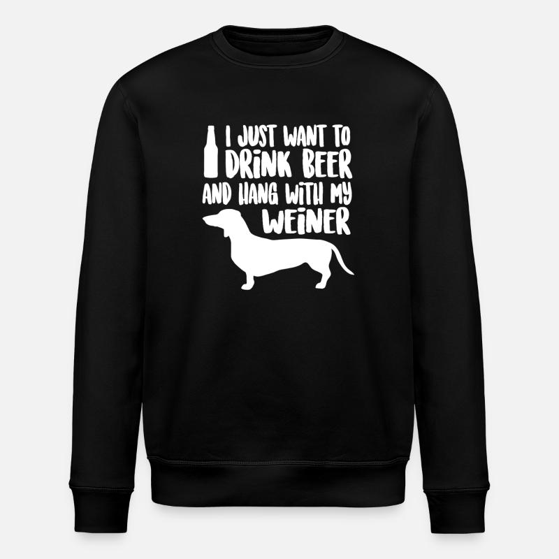 Beer And Wiener Dachshund Tee - Sweat bio ROLLER Stanley/Stella Unisexe - noir