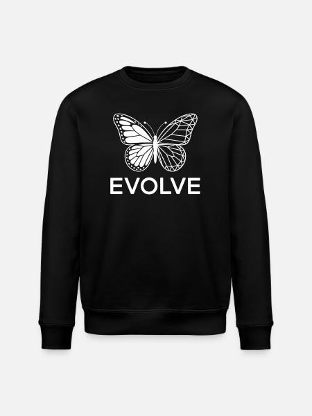 Evolve Butterfly Geometric Line Art - Stanley/Stella ROLLER Unisex Organic Sweatshirt - black