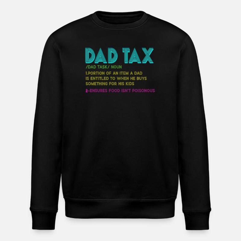 Papa-Steuer-Snack-Regel - Stanley/Stella Unisex Bio-Sweatshirt ROLLER - Schwarz