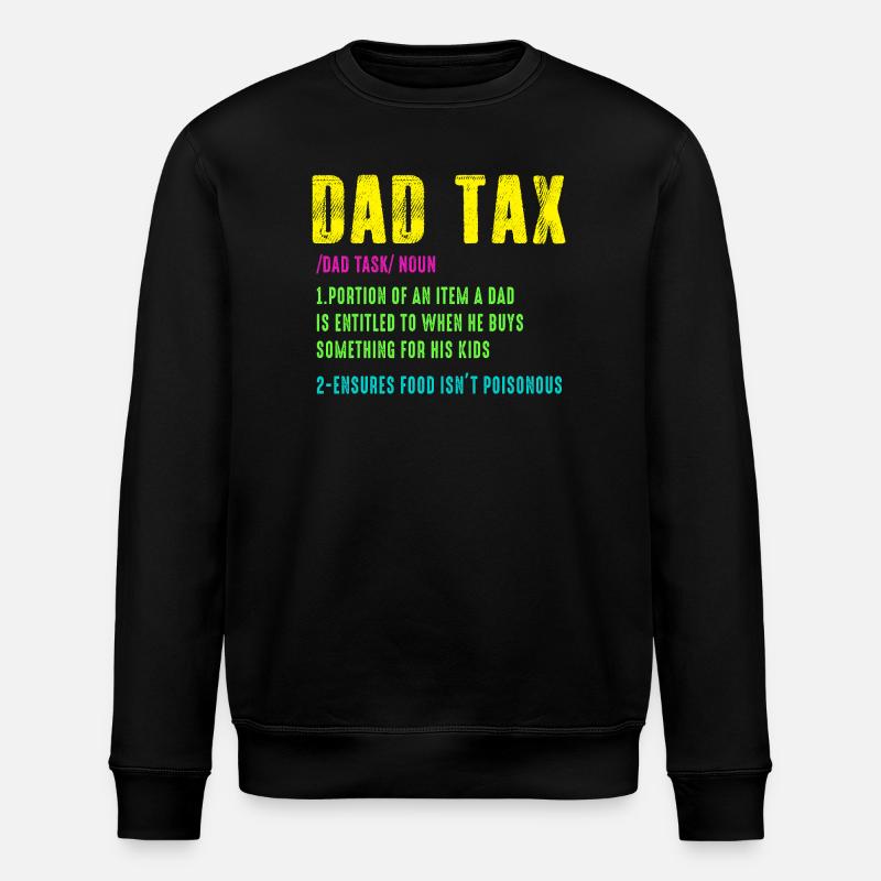 Papa Steuer Neon Humor Tee - Stanley/Stella Unisex Bio-Sweatshirt ROLLER - Schwarz