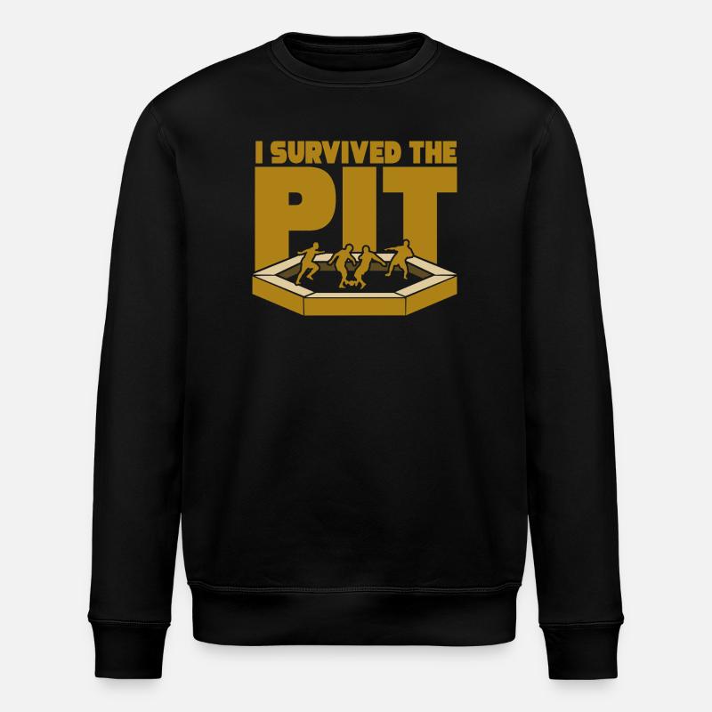 I Survived the Pit - Stanley/Stella ROLLER Unisex Organic Sweatshirt - black