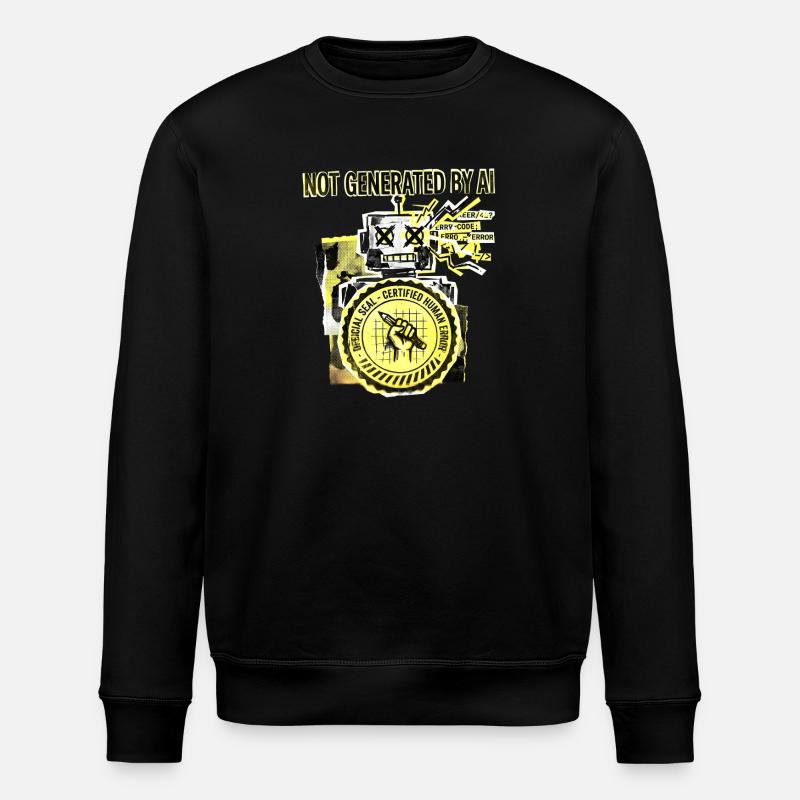 AI Human Error - Stanley/Stella Unisex Bio-Sweatshirt ROLLER - Schwarz
