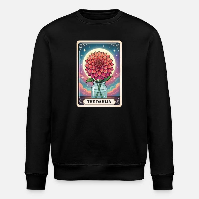 Carte de tarot des dahlias - Sweat bio ROLLER Stanley/Stella Unisexe - noir