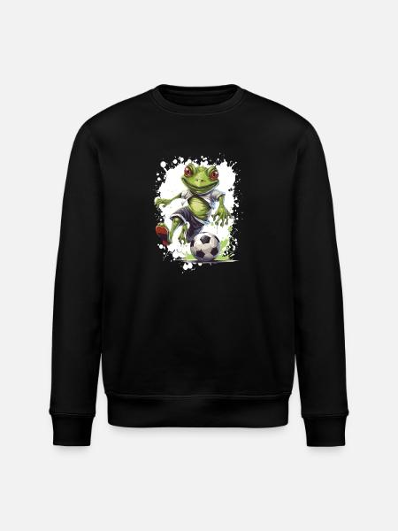 Frosch Fussball Team - Stanley/Stella Unisex Bio-Sweatshirt ROLLER - Schwarz