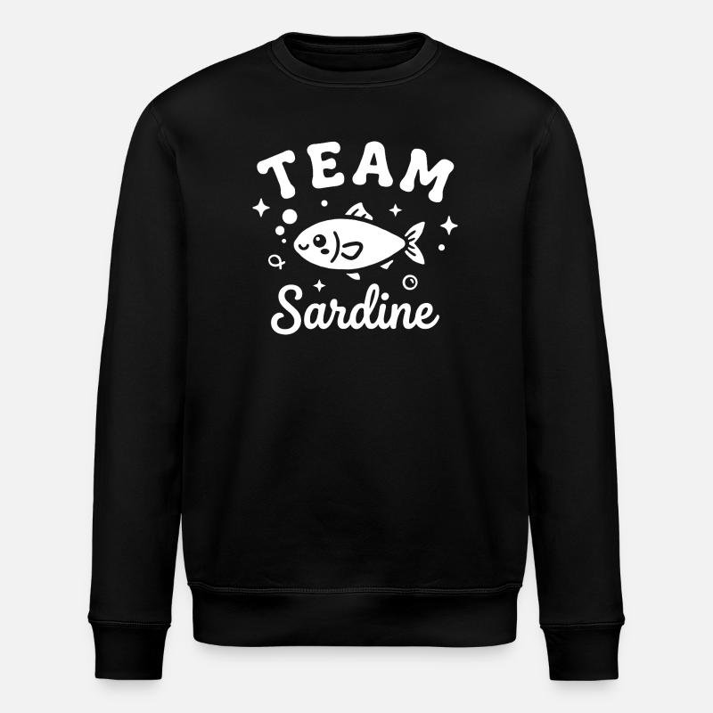 Sardinenteam – nautisches Design - Stanley/Stella Unisex Bio-Sweatshirt ROLLER - Schwarz