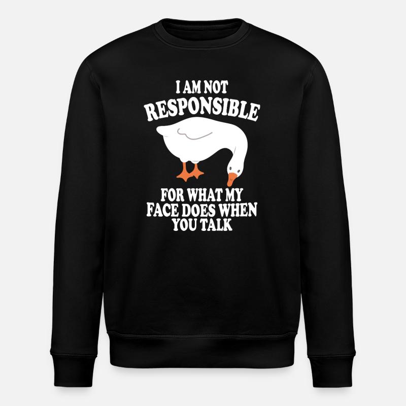 Pas responsable de l’oie - Sweat bio ROLLER Stanley/Stella Unisexe - noir
