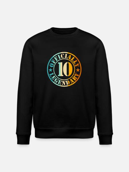 10e verjaardag Jongen Meisje Legende Niveau 10 - Stanley/Stella Uniseks bio-sweatshirt ROLLER - zwart