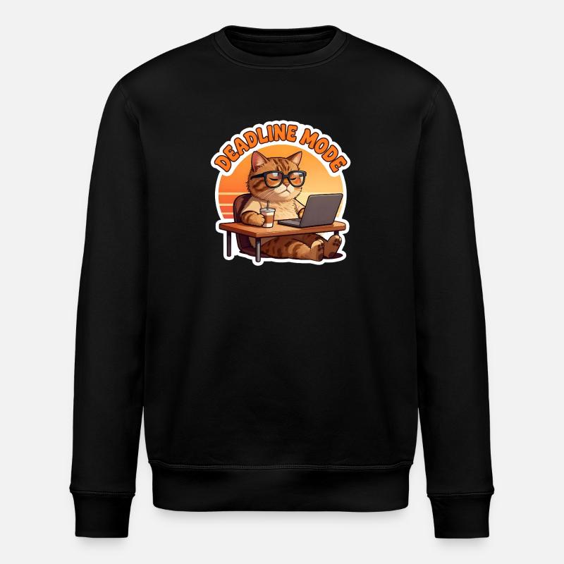 Chat au Bureau en Mode Deadline - Sweat bio ROLLER Stanley/Stella Unisexe - noir
