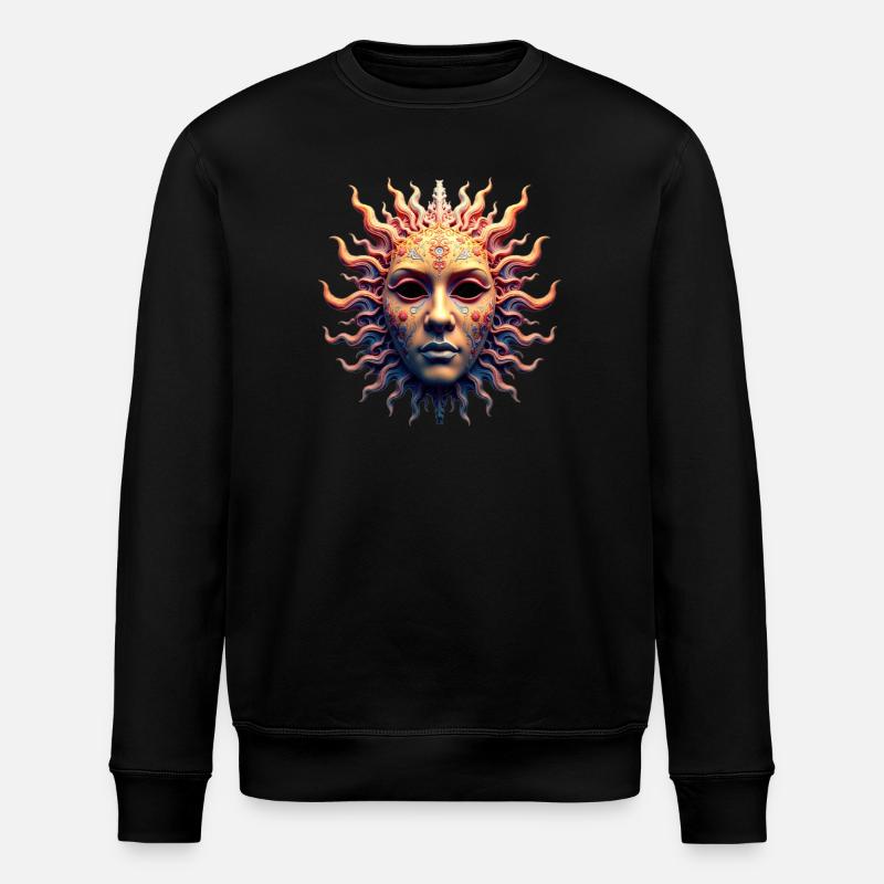 Sun Goddess Mask - Stanley/Stella ROLLER Unisex Organic Sweatshirt - black