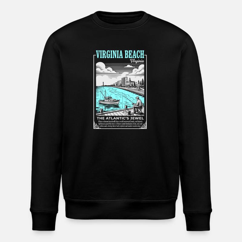 Joyau côtier de Virginia Beach - Sweat bio ROLLER Stanley/Stella Unisexe - noir