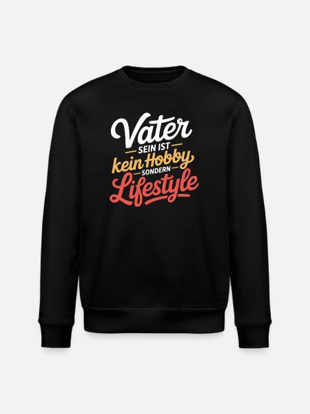 Dad Lifestyle Saying Dad Gift Idea - Stanley/Stella ROLLER Unisex Organic Sweatshirt - black