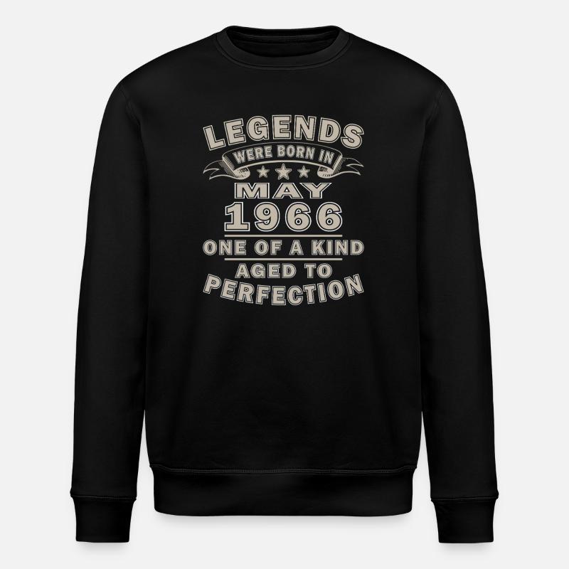 Birthday Present May 1966 - Stanley/Stella ROLLER Unisex Organic Sweatshirt - black