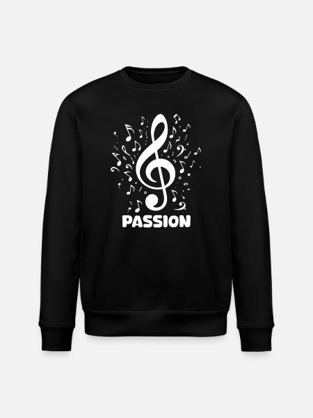 PASSION clef music design - Stanley/Stella ROLLER Unisex Organic Sweatshirt - black
