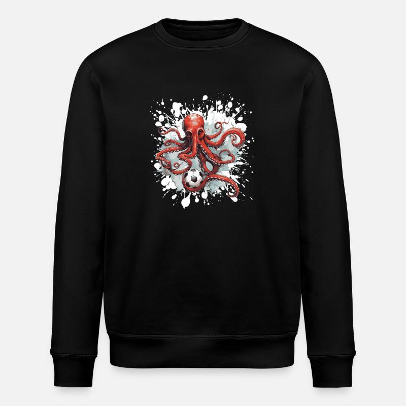 Oktopus Fussball Team - Stanley/Stella Unisex Bio-Sweatshirt ROLLER - Schwarz