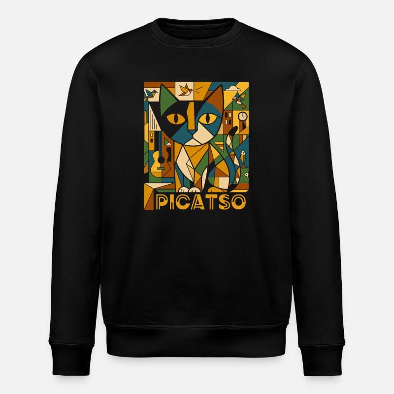 PiCATso – Artiste cubiste du chat - Sweat bio ROLLER Stanley/Stella Unisexe - noir