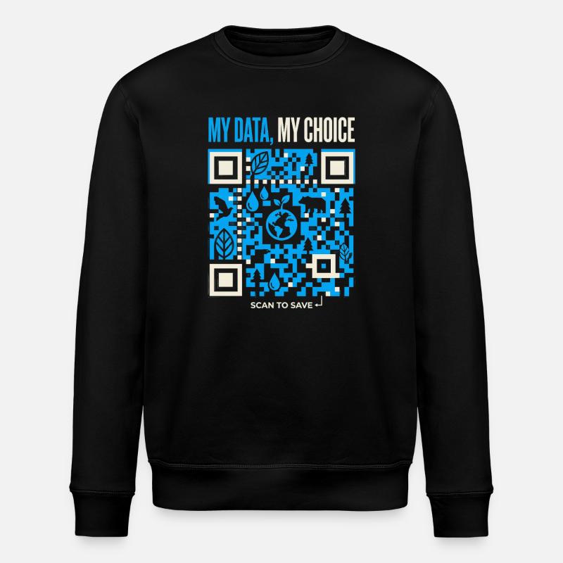 My Data My Choice - Stanley/Stella ROLLER Unisex Organic Sweatshirt - black
