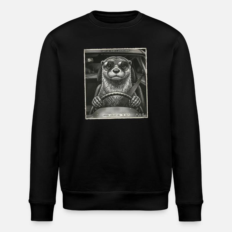Otter Geblitzt - Stanley/Stella Unisex Bio-Sweatshirt ROLLER - Schwarz