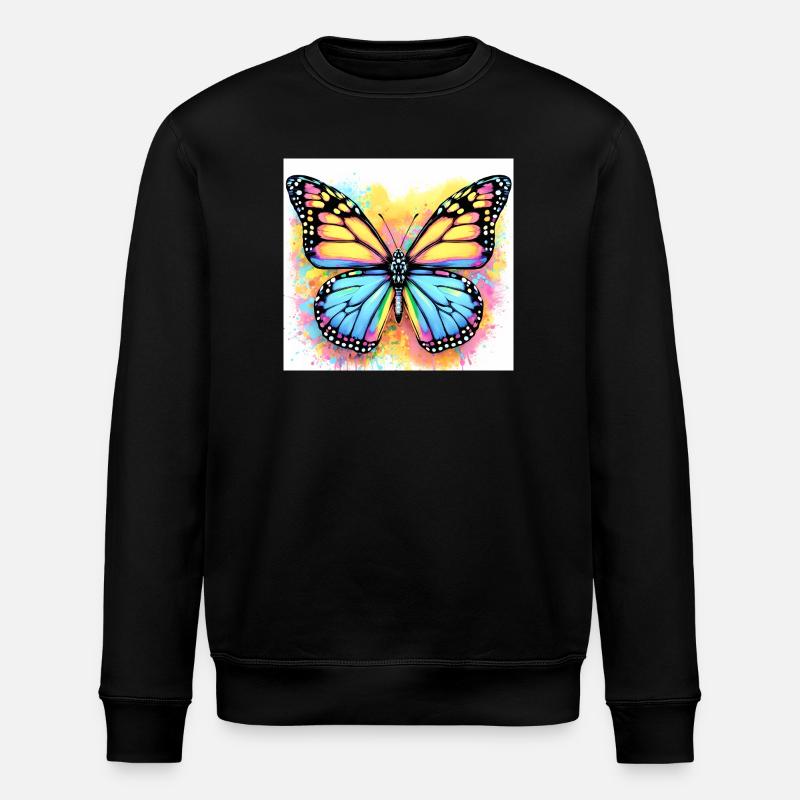 butterfly - Stanley/Stella ROLLER Unisex Organic Sweatshirt - black