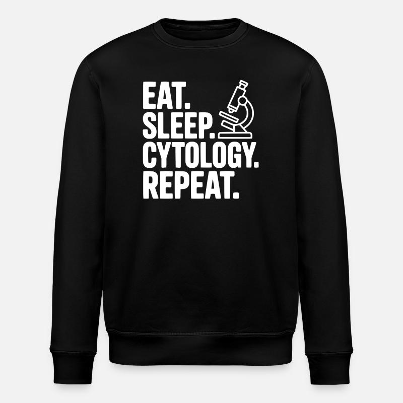 Eat. Sleep. Cytology. Repeat. - Stanley/Stella ROLLER Unisex Organic Sweatshirt - black