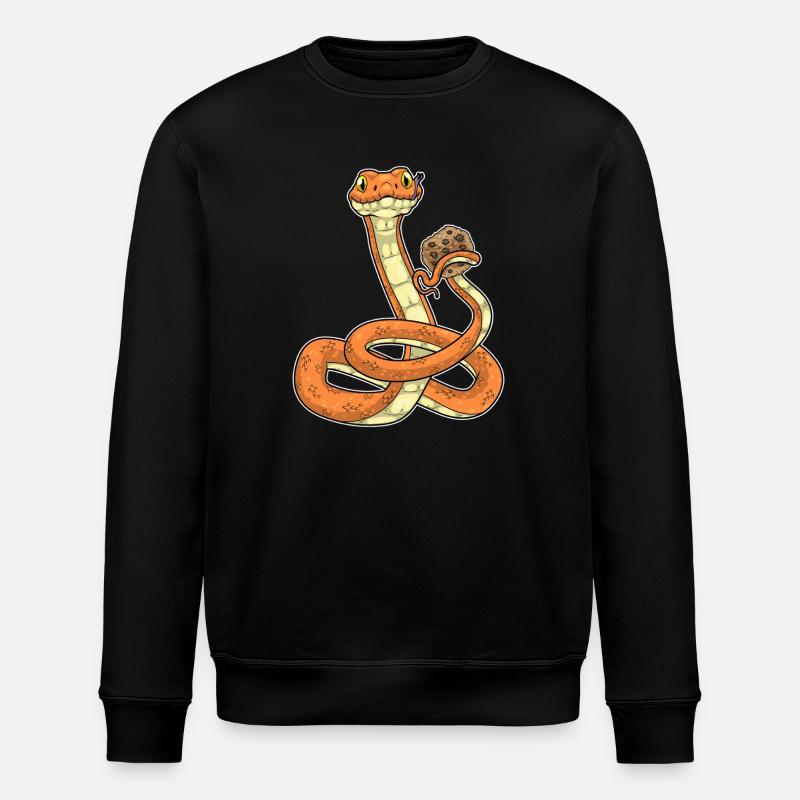 Snake Cookie - Stanley/Stella ROLLER Unisex Organic Sweatshirt - black