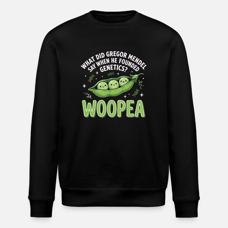 ErbsenGenetik Mendelwitz WOOPEA - Stanley/Stella Unisex Bio-Sweatshirt ROLLER - Schwarz