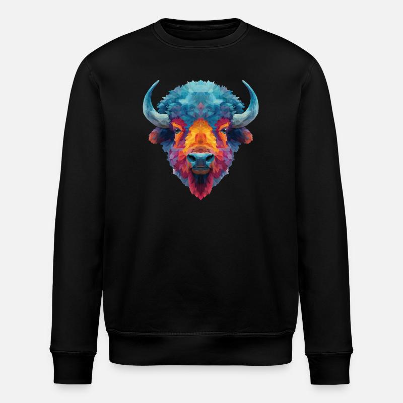 Bison - Stanley/Stella ROLLER Unisex Organic Sweatshirt - black