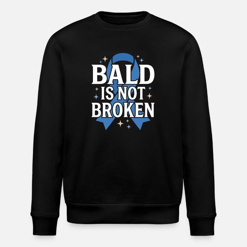 Alopezie-bewusstsein Alopecia Areata Haarausfall - Stanley/Stella Unisex Bio-Sweatshirt ROLLER - Schwarz