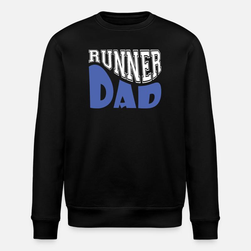 runner dad - Stanley/Stella ROLLER Unisex Organic Sweatshirt - black