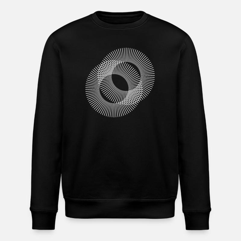 Circles Lines design - Stanley/Stella ROLLER Unisex Organic Sweatshirt - black