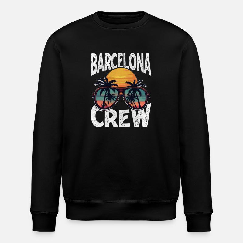 Barcelona Crew - Stanley/Stella Unisex Bio-Sweatshirt ROLLER - Schwarz
