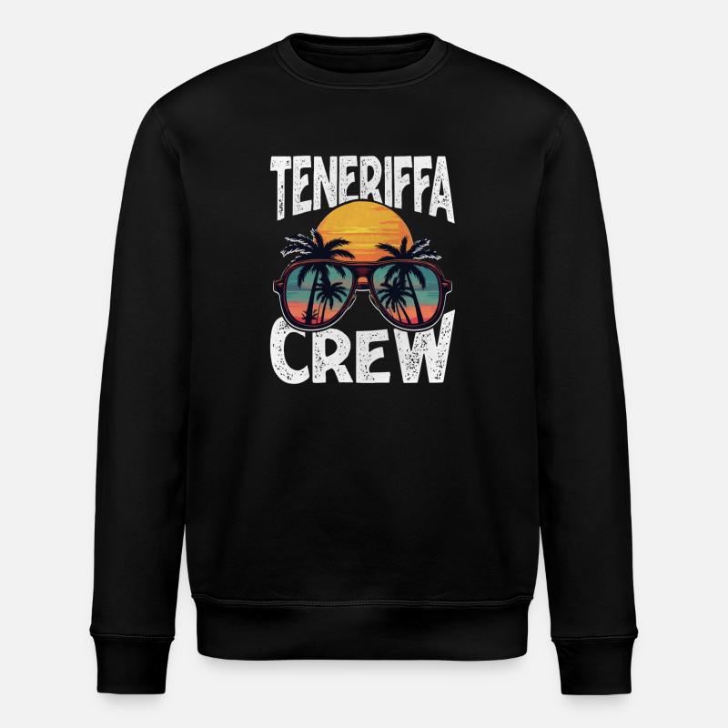 Tenerife Crew - Stanley/Stella ROLLER Unisex Organic Sweatshirt - black