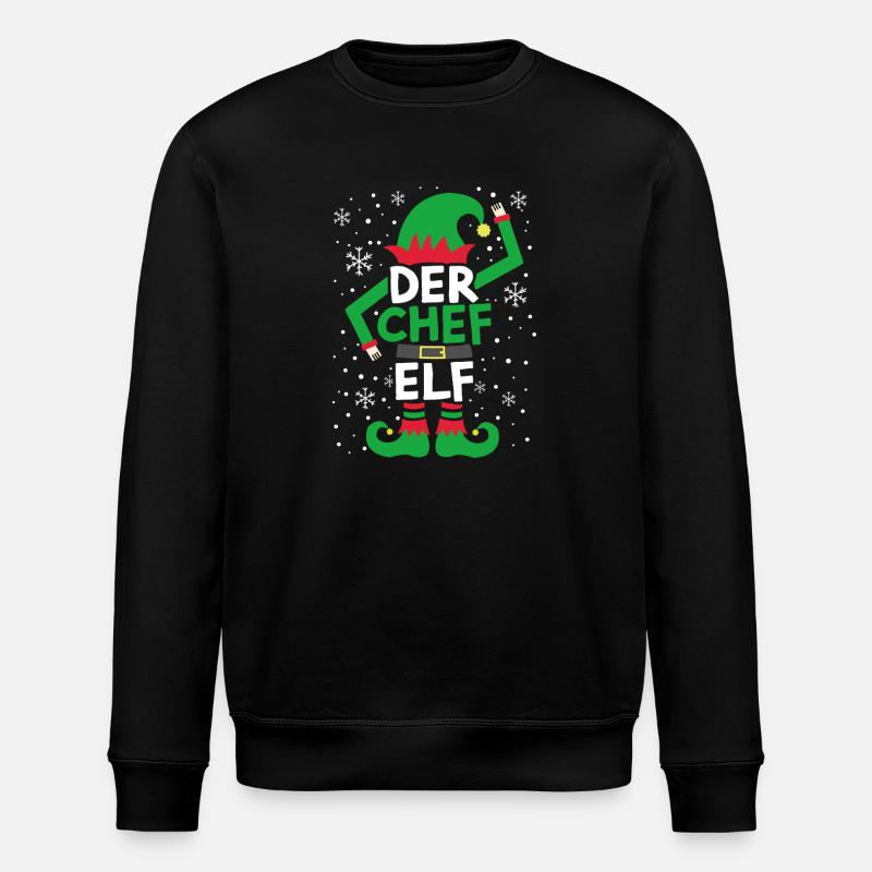 Der Chef-Elf - Stanley/Stella Unisex Bio-Sweatshirt ROLLER - Schwarz