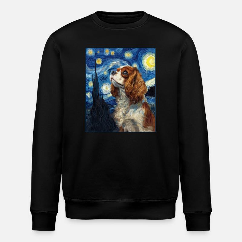Cavalier King Charles Spaniel - Stanley/Stella ROLLER Unisex Organic Sweatshirt - black