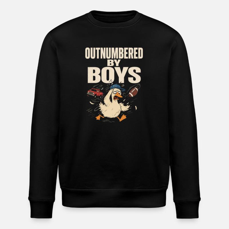 Outnumbered by Boys - Stanley/Stella Unisex Bio-Sweatshirt ROLLER - Schwarz