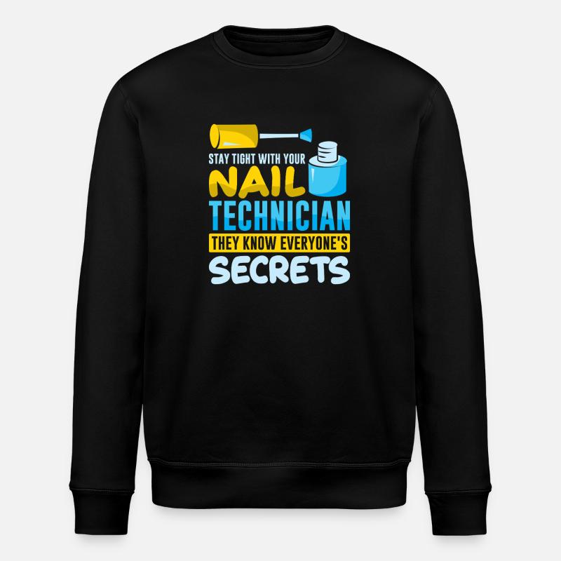 Nageldesigner Nageldesignerin Kosmetik Nagelstudio - Stanley/Stella Unisex Bio-Sweatshirt ROLLER - Schwarz