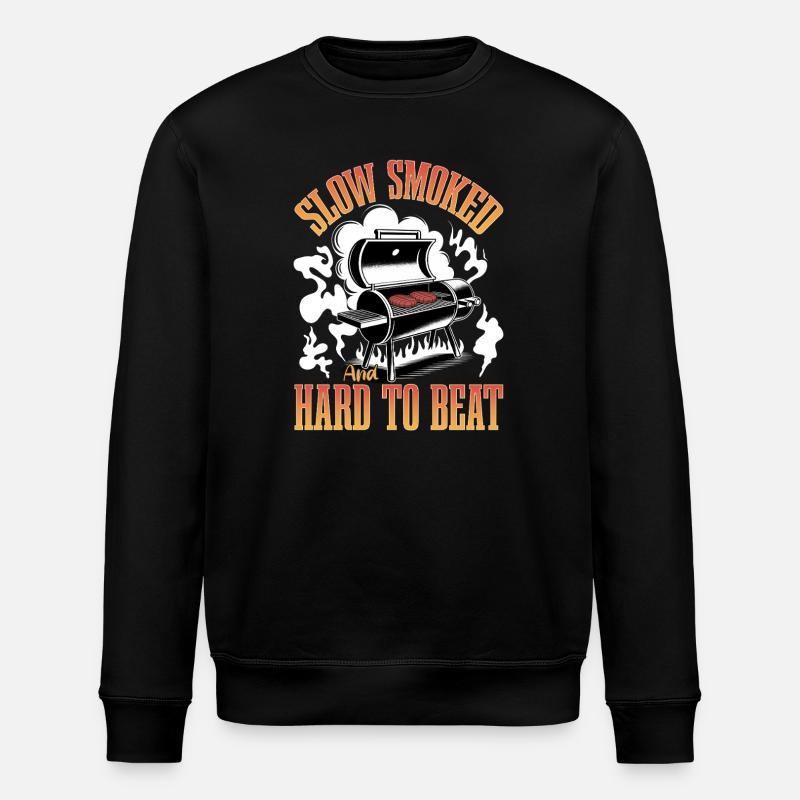 BBQ Grilling Meat Smoking Barbecue - Stanley/Stella ROLLER Unisex Organic Sweatshirt - black