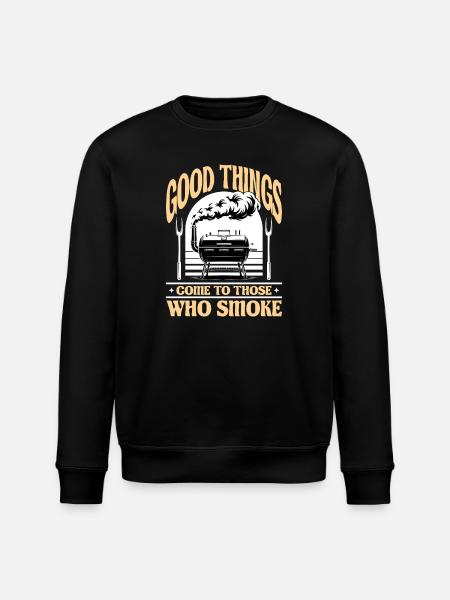 BBQ Grilling Meat Smoking Barbecue - Stanley/Stella Unisex Bio-Sweatshirt ROLLER - Schwarz