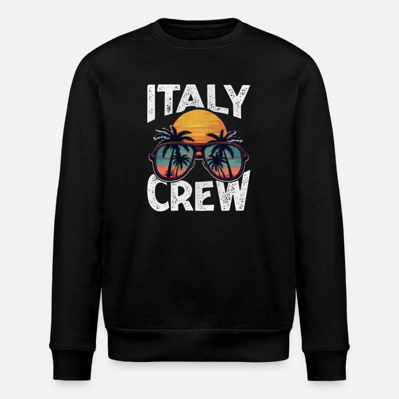 Italy Crew - Stanley/Stella ROLLER Unisex Organic Sweatshirt - black