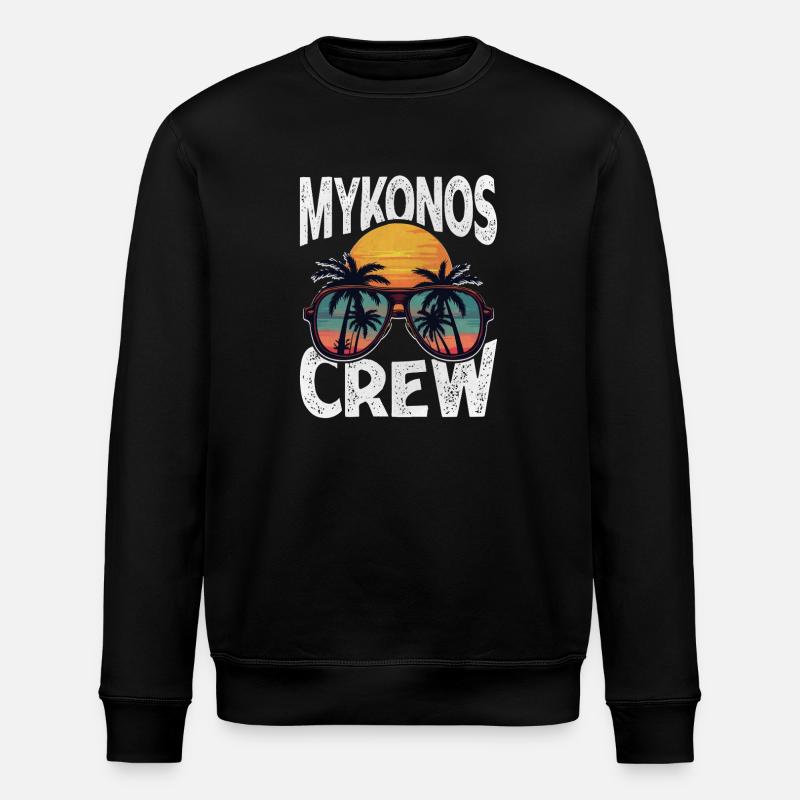 Mykonos Crew - Stanley/Stella ROLLER Unisex Organic Sweatshirt - black