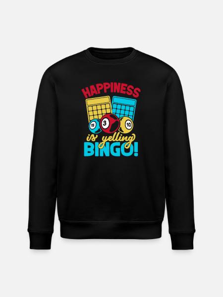 Bingo Game Happiness Is Yelling Bingo - Stanley/Stella ROLLER Unisex Organic Sweatshirt - black
