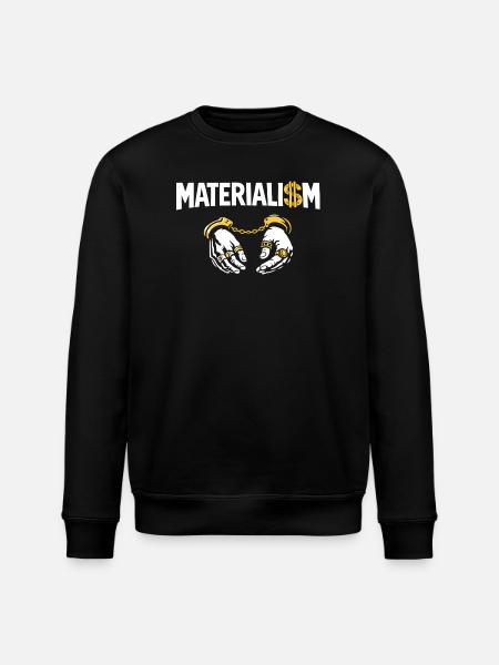 Materialismus: Gefesselte Hände Systemkritik - Stanley/Stella Unisex Bio-Sweatshirt ROLLER - Schwarz