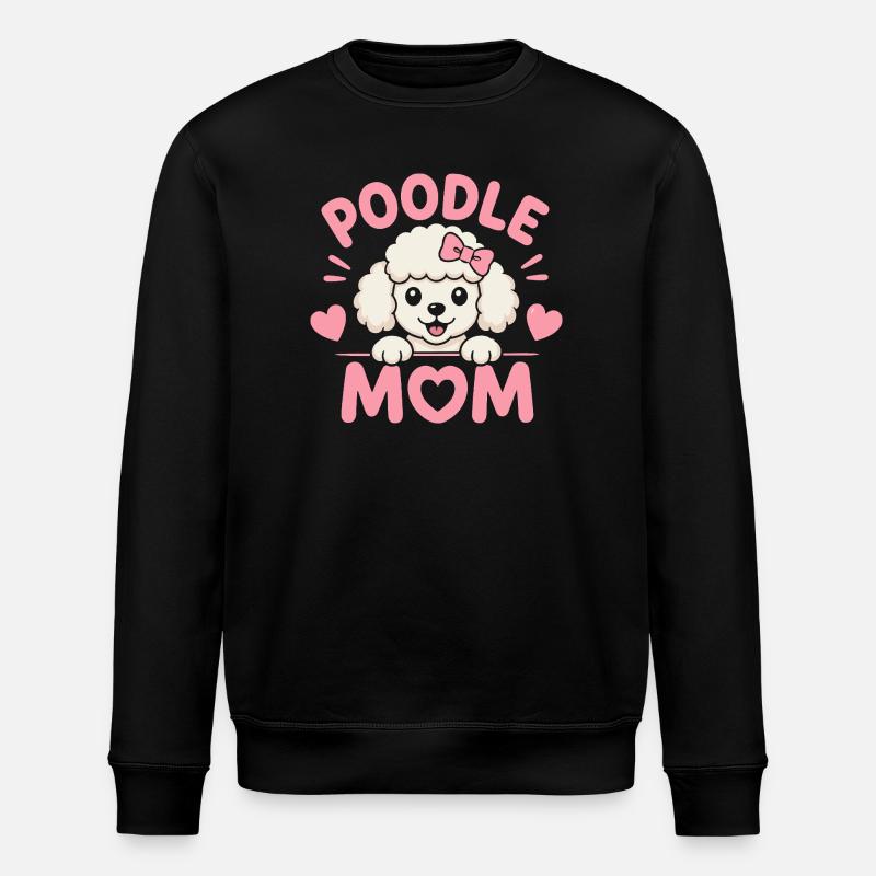 Pudel Mom Herzchen - Stanley/Stella Unisex Bio-Sweatshirt ROLLER - Schwarz